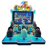 Machine de jeu de course de chevaux 3 joueurs en promotion - Simulateur d'arcade commercial de haute qualité |   Convient aux lieux de divertissement