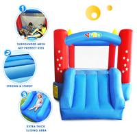 Château gonflable YARD avec toboggan - Mini château gonflable portable pour 2-3 enfants, capacité de 250 lb, utilisation intérieure/extérieure