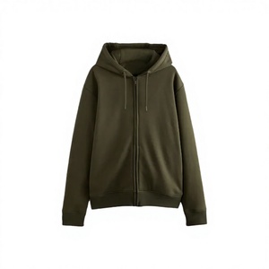 เสื้อฮู้ดดี้โอเวอร์ไซส์ผ้าฝ้ายเฟรนช์เทอร์รี่คุณภาพสูง 100% แบบซิปสำหรับผู้ชาย - Product Image 2