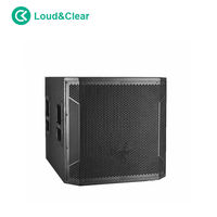 Caisse de son active en bois 1000W RMS avec woofer ferrite 18 pouces, subwoofer DJ de concert classe D pour la vente en gros audio