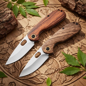 Couteau pliant en acier inoxydable à manche en bois, multifonction, portable, pour l'extérieur, auto-défense, DIY, OEM, produit transfrontalier très vendu - Product Image 5