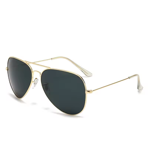 Lunettes de soleil pilote vintage en verre, marque privée, unisexe, de créateur célèbre, 3026, mode, luxe, légères, UV400, vente en gros - Product Image 3