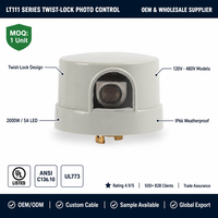 Contrôleur thermique à verrouillage rotatif 120V-480V 2000W avec cellule photoélectrique CDS et prise NEMA pour éclairage public