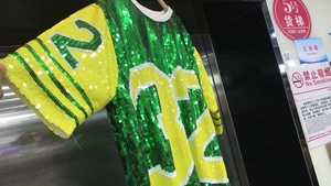 One Size Fit All <strong>Etsy</strong> Sorority Tee Yellow and Green Chi Eta Phi Greek Symbol T <strong>Shirt</strong> Number 32 Sequin Jersey Apparel - Product Image 3