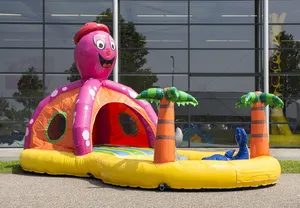 Inflatable Octopus Theme Water Slide With Water Pool For Kids Or Adults For Sale