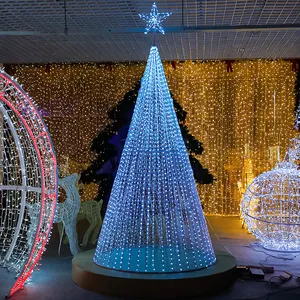 China Manufacturer Holiday Living light Large Cone RGB LED Christmas Tree motif light