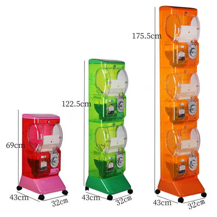 Factory Price Coin Operated Toy Capsule Vending Machine Canada Bright 2 Inch Capsule Toy Machine
