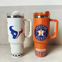 Mugs de voyage 40 oz pour le jour du match de basket des San Antonio Spurs – Gobelets isothermes en acier inoxydable Spurs avec poignée