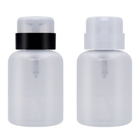 SunelPort 200ml Flacon vide carré en plastique liquide épaissi de type pression pour dissolvant de vernis à ongles et acétone pour nail art