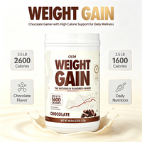 Poudre de collagène chocolatée hypercalorique OEM pour la prise de poids 1,2 kg Saveur naturelle Complément alimentaire pour la prise de masse musculaire 24 mois