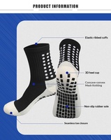 Chaussettes de sport antidérapantes en tricot blanc avec logo personnalisé Glacier pour matchs de football