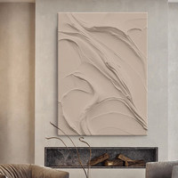 Décoration d'hôtel et de maison, peinture acrylique abstraite originale de luxe, texture blanche, œuvre d'art moderne, peinte à la main, grande taille, 6 couleurs