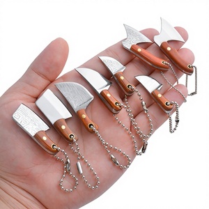 <span class=keywords><strong>Prix</strong></span> de gros, mini <span class=keywords><strong>couteau</strong></span> de cuisine personnalisé, boîte portable, bricolage, lame petite taille, acier, manche en bois, OEM, collier pendentif inclus - Product Image 1