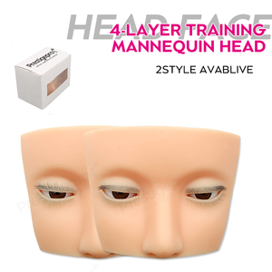 Maniquí Mini <span class=keywords><strong>de</strong></span> 4 Capas para Práctica <span class=keywords><strong>de</strong></span> Extensión <span class=keywords><strong>de</strong></span> Pestañas, con Ojos Abiertos, Base <span class=keywords><strong>de</strong></span> Silicona y Párpados Superiores e Inferiores - Product Image 5