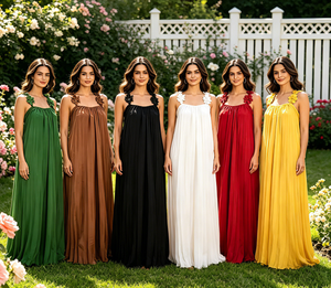Robe longue décontractée d'été pour femme, sans manches, couleur unie, tailles variées, multicolore, taille unique, collection <span class=keywords><strong>2023</strong></span>, offre spéciale, OEM - Product Image 5