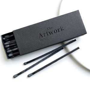 <span class=keywords><strong>Allumettes</strong></span> de sécurité personnalisées <span class=keywords><strong>en</strong></span> <span class=keywords><strong>bois</strong></span> noir à pointe noire pour usage hôtelier, bâtonnets longs, <span class=keywords><strong>en</strong></span> vrac, <span class=keywords><strong>en</strong></span> boîte noire, boîte d'<span class=keywords><strong>allumettes</strong></span> pour bougies - Product Image 2
