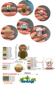 Personnages de dessins animés personnalisés, épinglette en émail dur Hazbin Hell <span class=keywords><strong>Hotel</strong></span> épingles en émail à paillettes - Product Image 6