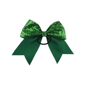 Grand nœud de cheerleading fabriqué en usine, nœud en ruban gros-grain pailleté de 8 pouces, nœuds pour cheveux <span class=keywords><strong>Jojo</strong></span> Siwa pour filles - Product Image 2