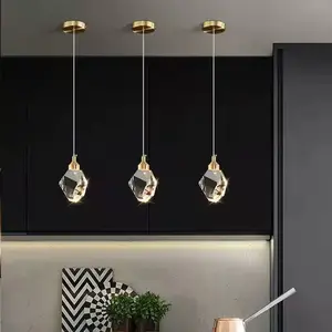 Luxo Decorativo Levou Ferro K9 cristal Pingente Luz Golden Bedroom Sala Moderna Teto Lustres