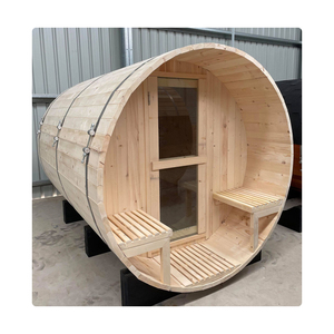 Bán Buôn Thiết Kế Hiện Đại Ngoài Trời 4 Người Hồng Ngoại Màu Đỏ Tuyết Tùng Hemlock Rắn Khô Phòng Tắm Hơi Tempered Glass Cửa Máy Tính Điều Khiển - Product Image 2