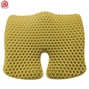 Silicone Foldable Portable Super Soft Car Sedentary Office Chair Sofa Honeycomb Outdoor Gel Seat Cushion