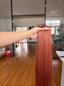 Nuovissime <span class=keywords><strong>Extension</strong></span> di <span class=keywords><strong>Capelli</strong></span> Umani Genius Weft Color Rame, Senza Ritorno, Tagliabili, Trama Senza Cuciture Ultra Sottile e Piatta - Product Image 2