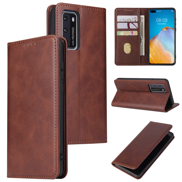 IVANHOE Magnetic Leather Case for Huawei Mate 20 30 P20 P30 P40 Pro Lite Y6 Y7 2019 2020 Lite Wallet Card Flip Phone Cover