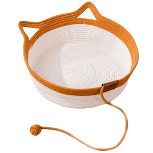 Rattan cat <b>bed</b>, all-season, cattail woven semi-enclosed <b>dog</b> <b>bed</b>, cat <b>bed</b>, summer cooling <b>bed</b>, pet supplies - Product Image 3