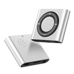 เครื่องเล่น MP3 อลูมิเนียมอัลลอยด์ขนาดเล็กจากโรงงาน รองรับ BT5.1 ไร้สาย ช่องใส่การ์ด TF 1-32GB แบตเตอรี่ใช้งานได้ 6 ชั่วโมง เครื่องเล่นเสียงพกพาสำหรับเด็กและกีฬา - Product Image 1
