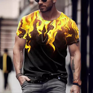 2026 New Cross-Border Hot-Selling Breathable Cotton Blend <strong>3D</strong> Digital <strong>T</strong>-<strong>Shirt</strong> Fashionable Loose Trendy Street Hip-Hop - Product Image 1