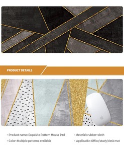 <span class=keywords><strong>2025</strong></span> nóng bán nhà máy OEM Tùy chỉnh cao su tự nhiên hình học chuột gamer Pad bàn phím Bàn mềm vải chuột Pad - Product Image 2