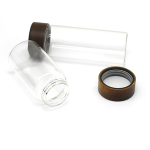 ภาชนะแก้วใสขนาด 47 มม. พร้อมฝาไม้โรสวูด เหมาะสำหรับการจัดเก็บและบรรจุเมล็ดกาแฟและชา - Product Image 2