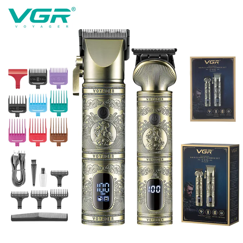 VGR V-670 machine De Cortar Pelo Professional hommes barbier professionnel tondeuse à cheveux ensemble De tondeuse