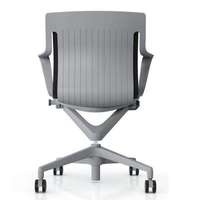 Chaise de bureau pivotante moderne avec cadre en plastique, chaise de personnel respirante avec insert élastique et réglage en hauteur