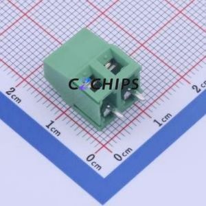 TY500-5.08-02P-14-00AH Screw Terminal Block Through hole Component (THT),P=5.08mm Connector 1x2P 5.08mm Green Through Hole - Product Image 2