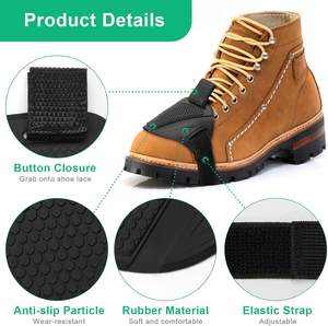 Protège-chaussures de moto, protège-bottes de moto, protections en caoutchouc pour levier de vitesses (noir) - Product Image 4
