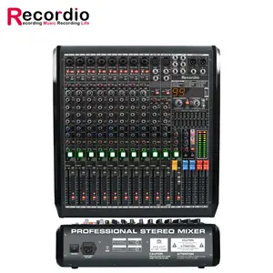 GAX-RWS12 Professionele Dj Audio Mixer Met 99-Bit Dsp Reverb Usb Opname En Mp3 Afspelen Met Kwaliteit Effector Voor Stage Bar