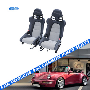 Nuevos asientos de carreras exóticos de Alcántara y fibra de carbono para Porsche 911 964, fáciles de instalar. - Product Image 1