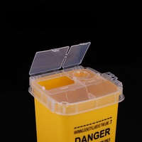 Conteneur de collecte d'objets tranchants de 1L pour l'élimination et le stockage des aiguilles, compatible avec les outils de tatouage et les brosses à lèvres