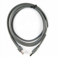 Cable USB de Cobre Puro CBA-U10-S15ZAR de 15 pies para Escáner de Código de Barras Zebra Symbol LS2208 LS4208 DS6708