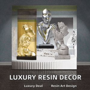 Ornements en résine abstraits de luxe pour la maison, le salon, le bureau, le meuble à vin, le meuble TV, la bibliothèque, l'étagère, style européen - Product Image 2