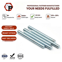 Various Lengths DIN975 DIN976 Galvanized Zinc Plated Carbon Steel Full Thread Studs Grade 4.8/8.8 100mm 300mm Threaded Rod Bar