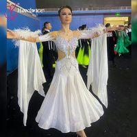 B-24084 personnalisé nouveau blackpool compétition robe de danse de salon haute qualité Chrisanne tissu robes de danse de salon à vendre