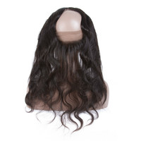 La piel delgada transparente Pre arrancado 360 grado llena del cordón del cabello humano cierre Frontal con el pelo del bebé