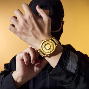 Golden DOM นาฬิกาควอทซ์แฟชั่นสำหรับผู้ชาย Unique1345สีทองกันน้ำสำหรับนาฬิกาข้อมือผู้ชาย - Product Image 3