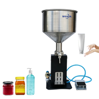 Machine de remplissage pneumatique A02 pour crème, shampoing, pâte cosmétique, pâte de sésame, crème de viande, miel, beurre, beurre de cacahuète, jus