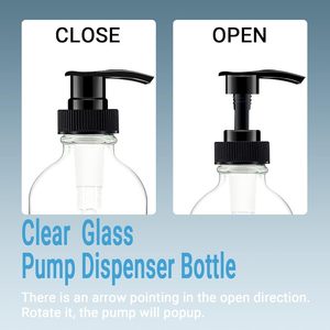 Botellas Redondas <span class=keywords><strong>Boston</strong></span> de 8oz /250ml con bombas para loción, jabón, lociones, limpiador de manos, aceites de masaje, recipientes recargables con tapa - Product Image 4