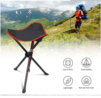 Vente en gros d'usine Fer Acier Ultraléger Pêche Camping Portable Facile à transporter Portable Tabouret pliant à 3 pattes