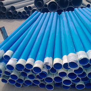 Tuyau d'eau souterrain industriel en PVC UPVC bleu de diamètre 100 mm, 150 mm, 250 mm, 300 mm, 400 mm, 500 mm, 600 mm, fusion bout à bout, certifié ISO9001 - Product Image 2