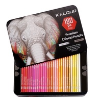 Kalour180 Fournitures scolaires d'art, ensemble de 180 crayons de couleur métalliques, qualité supérieure, modèle YW-PN180, fabriqué en Chine